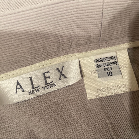 Alex New York neutral sand tan pantsuit tailored high waist monohchomatic 10 - Picture 16 of 16